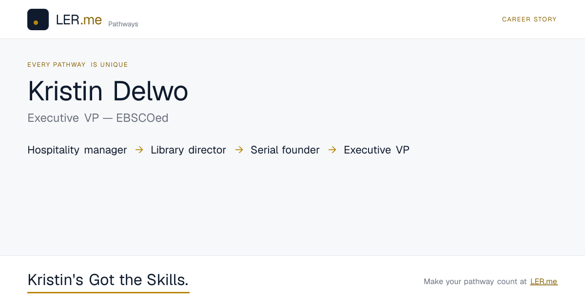 Career-story preview for Kristin Delwo, Executive VP